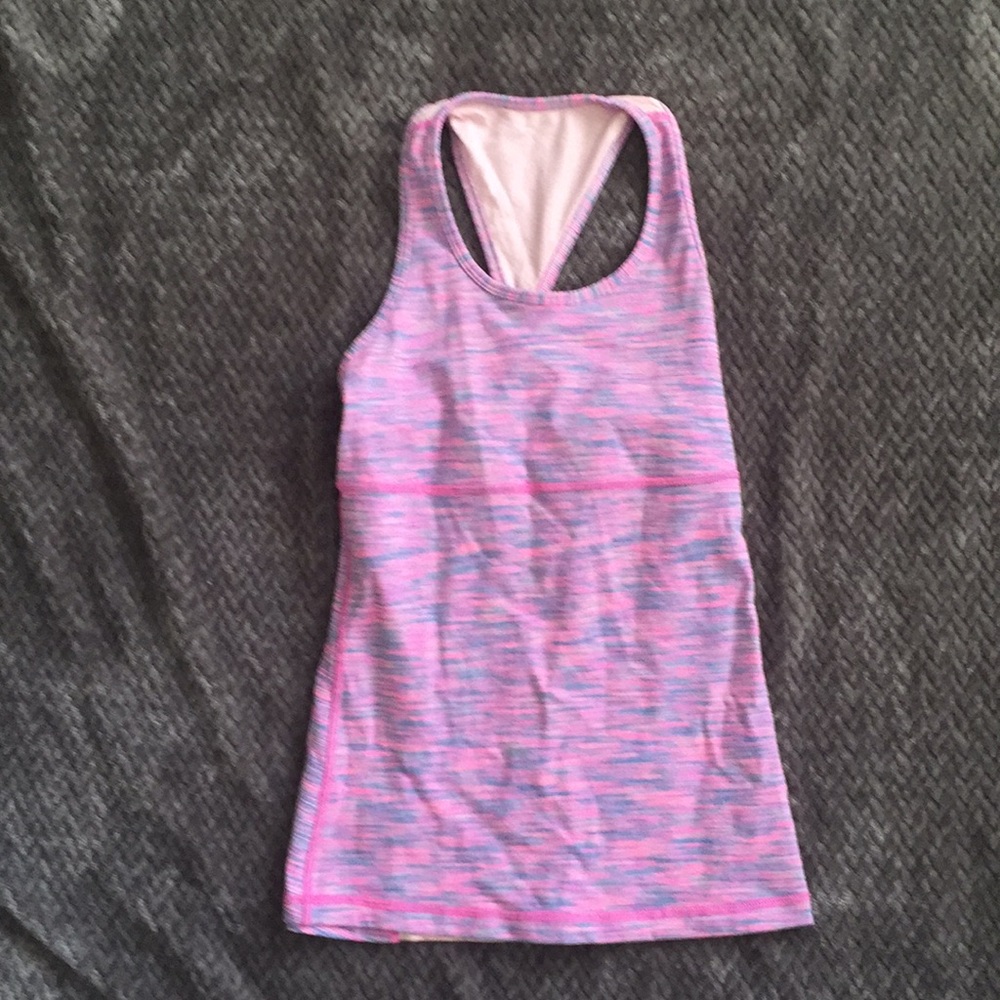 Pink and purple Ivivva tank top.